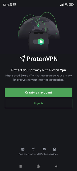 VPNアプリログイン画面